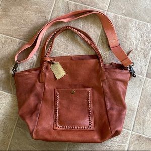Free People “We the Free” Cortez Leather Stitch Tote